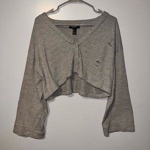 Gray long sleeved shirt, hollister, size: small
